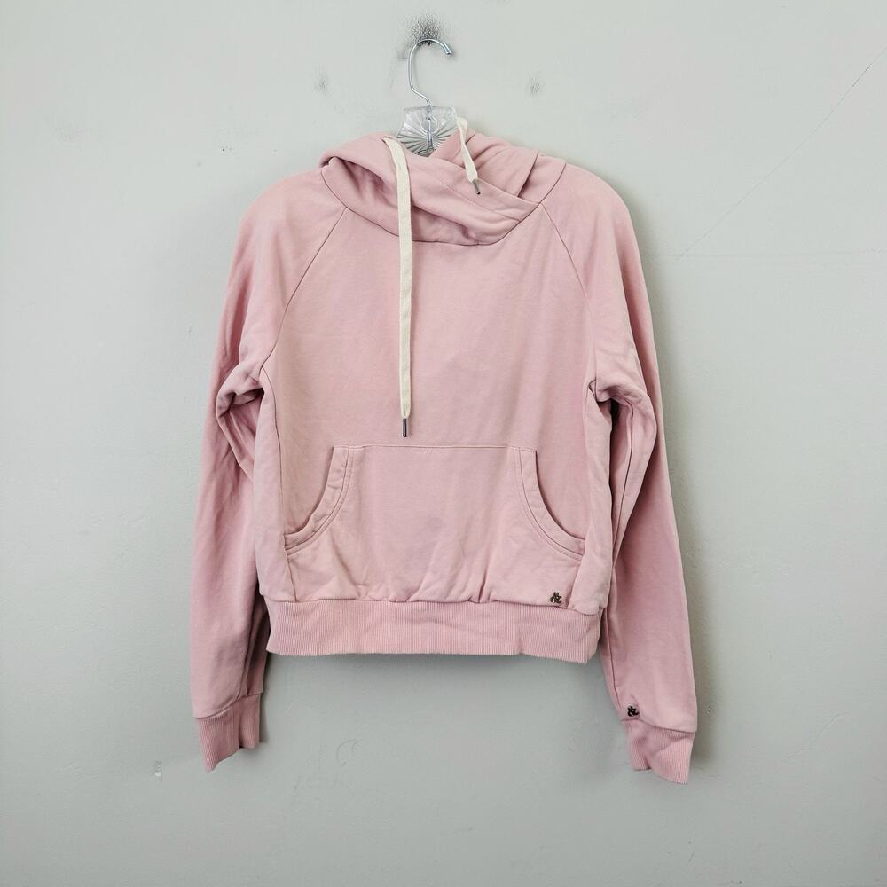 Ampersand Avenue Pink Cropped Pullover Hoodie Women’s Size M
